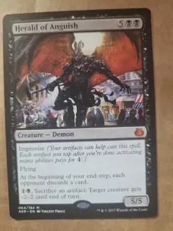 MTG Herald of Anguish Aether Revolt AER (064/184) Demon Mythic Magic Black NM/LP - Image 1