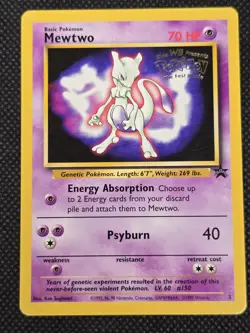 MEWTWO Black Star Promo #3 1999 *Kids WB The First Movie* Pokemon Card - VLP - Image 1