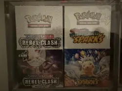 Pokemon TCG SWSH Rebel Clash Half Booster Box 18 Pack SEALED - Image 1