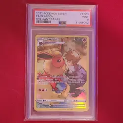 Pokemon Flareon TG01/TG30 Brilliant Stars Trainer Gallery Full Art Holo PSA 9 - Image 1
