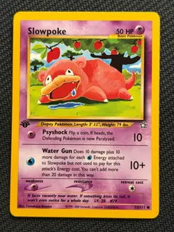 Slowpoke 73/111 Neo Genesis 1sr edition~ Tomokazu Komiya Gallery ~ Pokemon TCG - Image 1