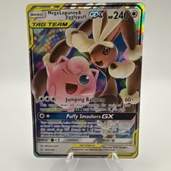 Mega Lopunny & Jigglypuff GX 165/236 - Tag Team - Cosmic Eclipse - NM Pokemon - Image 1