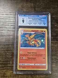 Pokemon TCG Special Delivery Charizard SWSH075 Holo Black Star Promo CGC 9 - Image 1