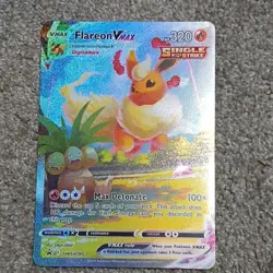 Pokemon TCG Flareon VMAX SWSH180 Promo Full Art Holo 320 HP Sword & Shield - Image 1
