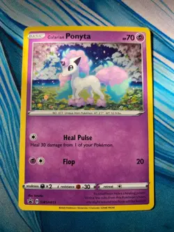 Pokemon TCG Galarian Ponyta Pokemon Promos SWSH013 Holo Promo - Image 1