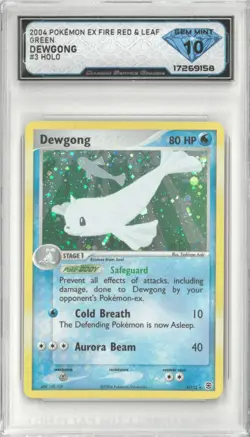 2004 Pokemon EX Fire Red & Leaf Green DEWGONG #3/112 Holo 💎 DSG 10 Gem Mint - Image 1