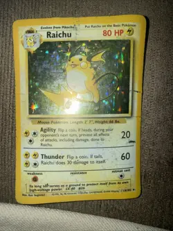 Pokemon TCG Raichu Base Set Holo Rare - Image 1