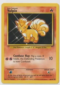 VULPIX 68/102 COMMON BASE SET POKEMON MP - Image 1