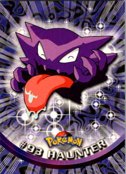 1999 Pokemon Topps Haunter #93 Blue Logo TV Animation NON HOLO - Image 1