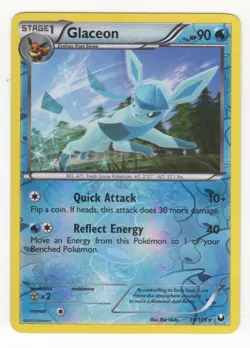 Pokemon Black & White Dark Explorers GLACEON Reverse Holo 30/108 LP+ - Image 1
