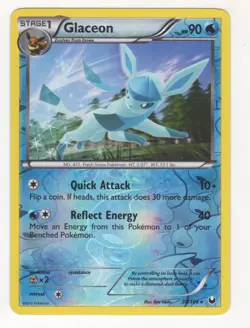 Pokemon Black & White Dark Explorers GLACEON Reverse Holo 30/108 LP+ - Image 3