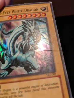 YU-GI-OH BLUE EYES WHITE DRAGON SKE-001 SUPER RARE HP/DMGED UNLIMITED - Image 4
