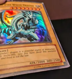 YU-GI-OH BLUE EYES WHITE DRAGON SKE-001 SUPER RARE HP/DMGED UNLIMITED - Image 5