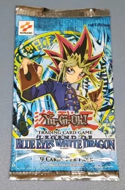 Konami Yu-Gi-Oh! Legend of Blue Eyes White Dragon 1st Edition Booster Pack - Image 1