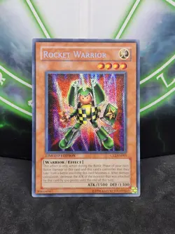 Yugioh Rocket Warrior CT2-EN005 Secret Rare Limited Edition LP - Image 1