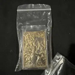 1999 Pokemon Charizard Gold Plated Trading Card Burger King - Image 1