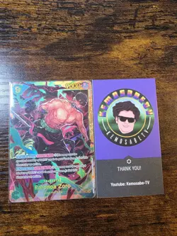 Bandai One Piece Card Game Roronoa Zoro Wings Captain OP06-118 Secret Rare Foil - Image 1