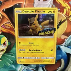 Pokemon TCG Detective Pikachu SM170 Movie Stamped Promo Holo Card NM/M Condition - Image 3