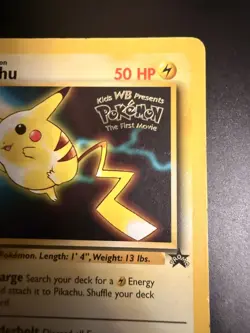 Pikachu #4 Black Star Promo First Movie WB Stamp Pokemon Card - HP - Image 5