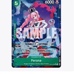 Bandai Perona OP14-033 Alternate Art Foil The Azure Sea's Seven One Piece Card - Image 1