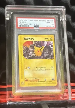 Pokemon PSA 10 2002 Pikachu Festa Rally Art Japanese Promo Card 038/P POP 165 - Image 1