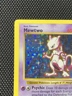 Mewtwo Shadowless Card 10/102 1999 Pokemon Base Set MP- - Image 2