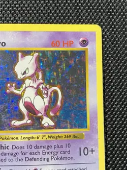 Mewtwo Shadowless Card 10/102 1999 Pokemon Base Set MP- - Image 3