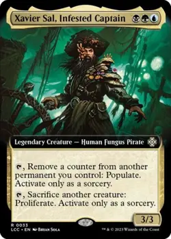 Xavier Sal, Infested Captain (Extended Art) -Foil Light Play MTG - Image 1