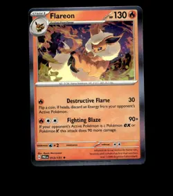 Flareon - 013/131 - Prismatic Evolutions - Holo Near Mint Pokemon Card TCG - Image 1