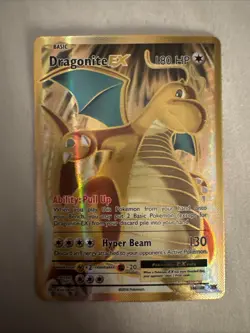 Pokemon Dragonite EX 180 Ultra Rare Full Art Holo 106/108 Evolutions Card NM - Image 1