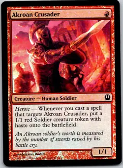 Magic the Gathering Akroan Crusader Theros Foil MTG Free Shipping! - Image 1