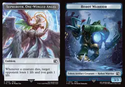 MTG Final Fantasy TOKEN Sephiroth One-Winged Angel #0024 Robot Warrior #0012 - Image 1