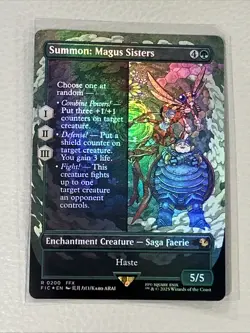 Summon: Magus Sisters (Borderless) Commander: Final Fantasy Foil - Image 1
