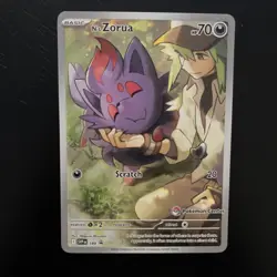 N’s Zorua SVP 189 Journey Together Pokemon Center Stamped Black Star Promo NM - Image 1