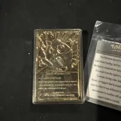 Pokemon Jigglypuff Trading Card Bar 23K Gold Plated 1999 Burger King Nintendo - Image 2