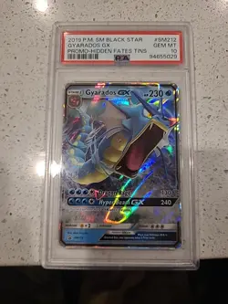 2019 POKEMON SM BLACK STAR PROMO HIDDEN FATES TINS #SM212 GYARADOS GX PSA 10 - Image 1