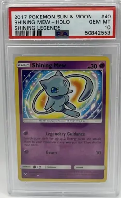 2017 Pokemon Shining Legends Mew #40 Holo PSA 10 - Image 1