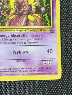 Pokemon TCG Mewtwo 14 Wizards Black Star Promos Regular Promo LP/NM - Image 4