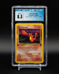 2000 Pokemon Team Rocket - 1st Edition Charmander 50/82 Graded CGC NM-MINT+ 8.5 - Image 1