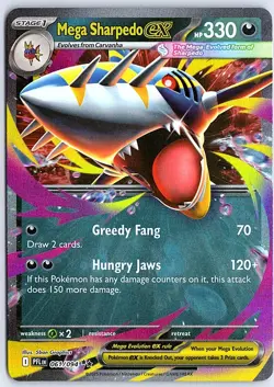 Pokemon Mega Sharpedo EX 061/094 Double Rare - Phantasmal Flames🔥🔥 - Image 1