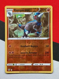 Rampardos Reverse Holo Rare 077/189 Astral Radiance Pokemon PACK FRESH - Image 1