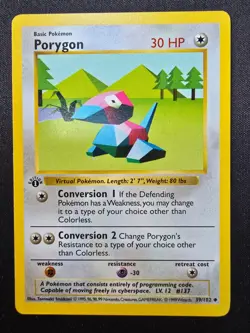Porygon - 39/102 - Base set - 1st edition - Shadowless- Pokemon - Image 1