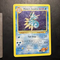 Misty's Seadra 9/132 Gym Heroes Holo Pre- Release Pokemon - Image 1