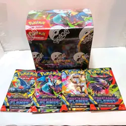 Pokemon Phantasmal Flames Booster Box & Booster Pack Art Set Sealed - Image 1