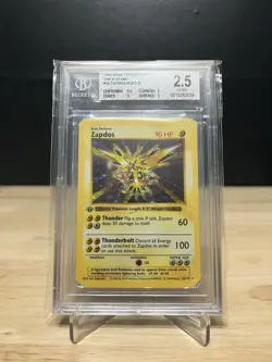 Pokemon 1999 Base Set 1st Edition Zapdos 16/102 Holo Thick Stamp BGS 2.5 G-VG - Image 1