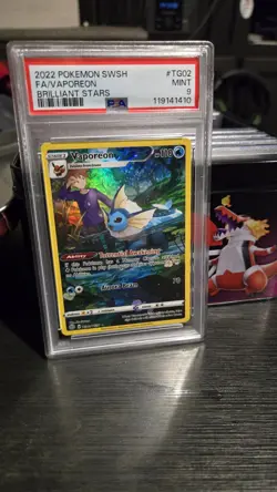 Pokemon Vaporeon TCG TG02/TG30 Brilliant Stars Trainer Gallery Ultra Rare Holo - Image 1