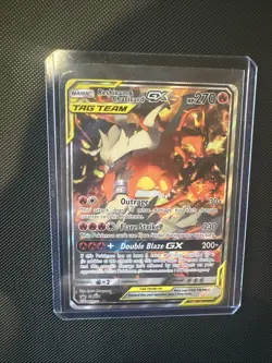 Pokemon TCG Reshiram & Charizard GX SM201 NM - Image 1