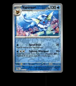 Vaporeon - 022/131 - Prismatic Evolutions - Reverse Holo Near Mint Pokemon TCG - Image 1