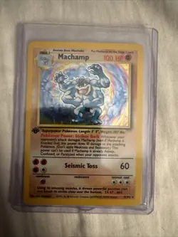 Machamp (Starter Deck) Holo 1st Ed. Pokemon Base Set #8 1999 NM - Image 1