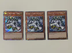 Yugioh Zaborg the Thunder Monarch x 3 - 1st Platinum Secret Rare NM Free Holo B - Image 1